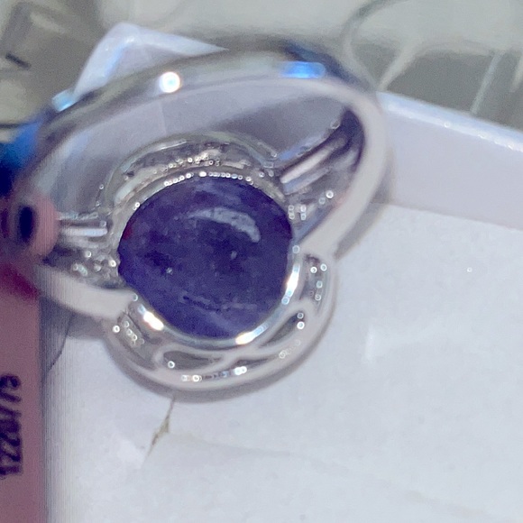 Siberian Charoite and White Topaz Ring - Picture 4 of 5